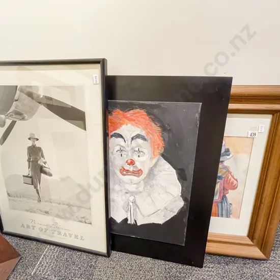 Framed watercolour & Two Others