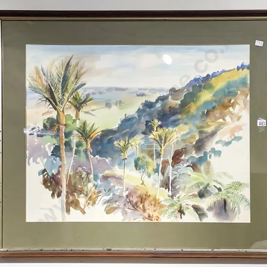 Margaret Waters - Nikau Valley - Watercolour
