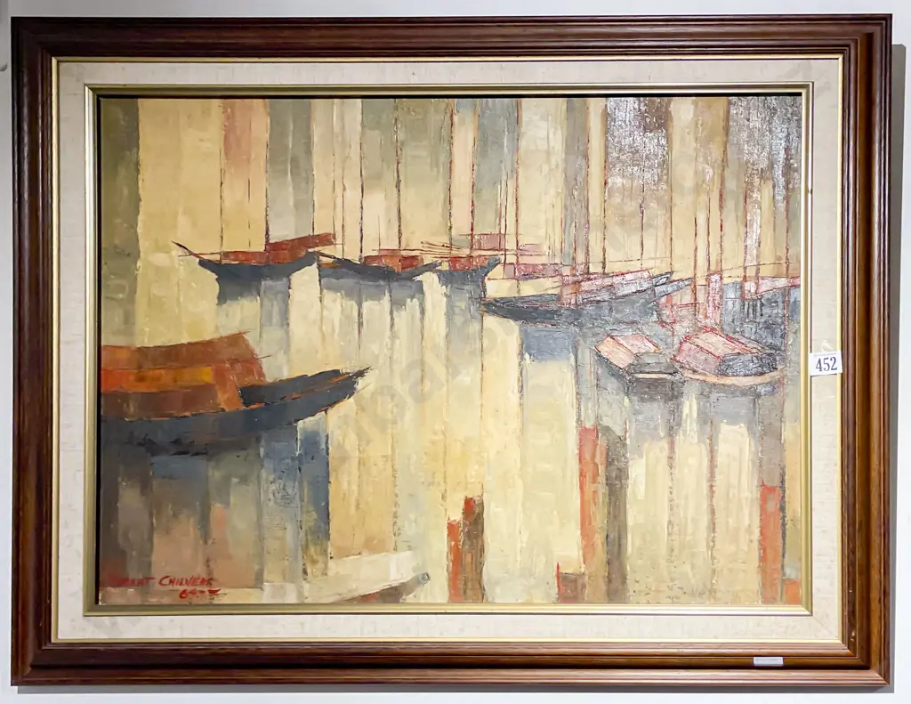 Robert Chilvers - Harbour Theme - Oil on Board Image 1++