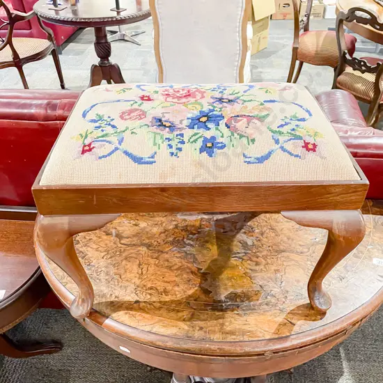 Tapestry Topped Foot Stool