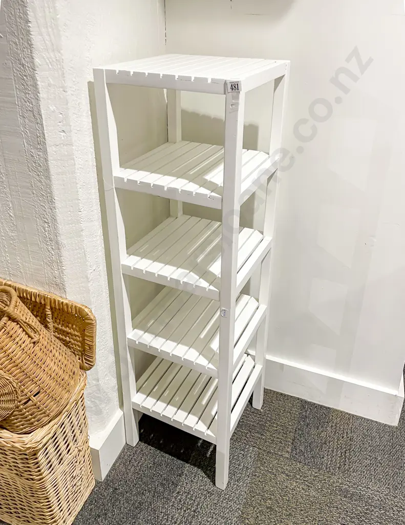 Modern White Painted Shelf Unit Image 1++