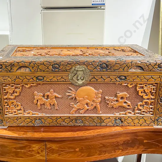 Carved Kamphor Chest
