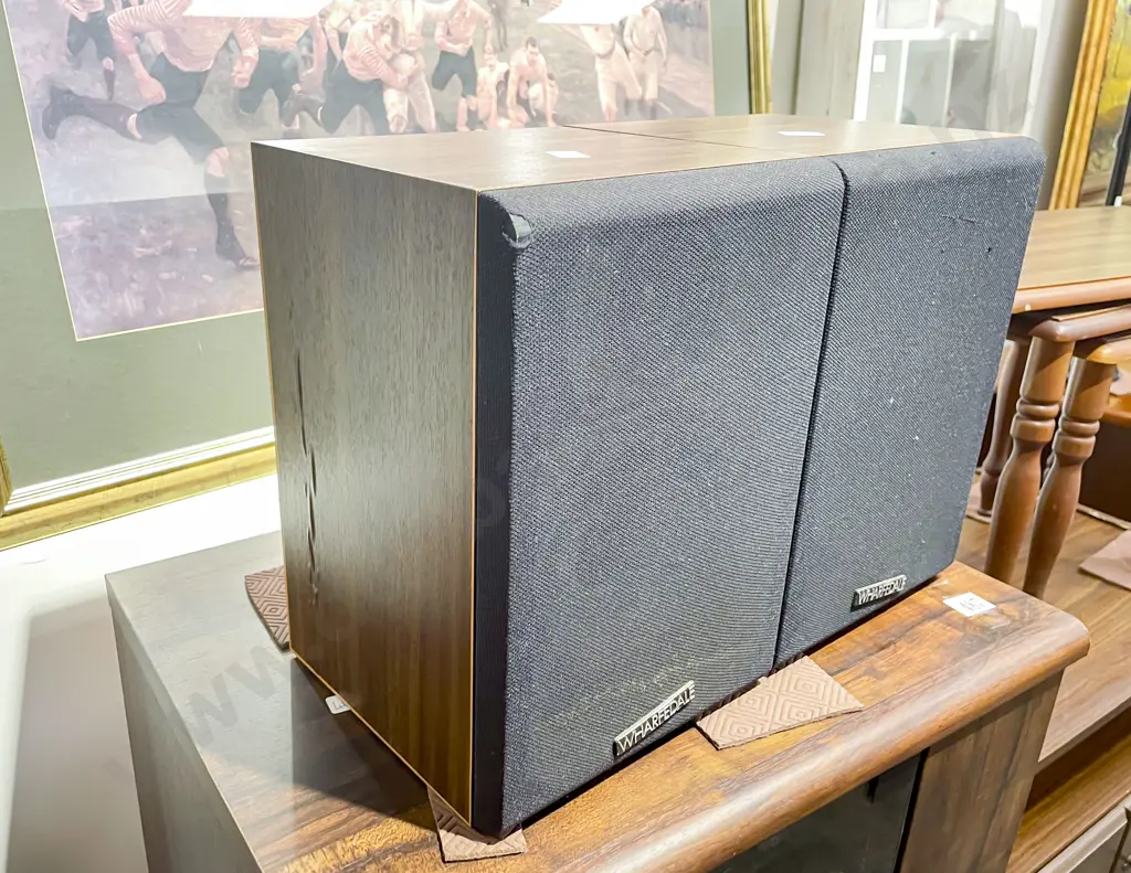 Sony Stereo System and Record Player with Wharf Dale Speakers and Two Entertainment Cabinets Image 1++