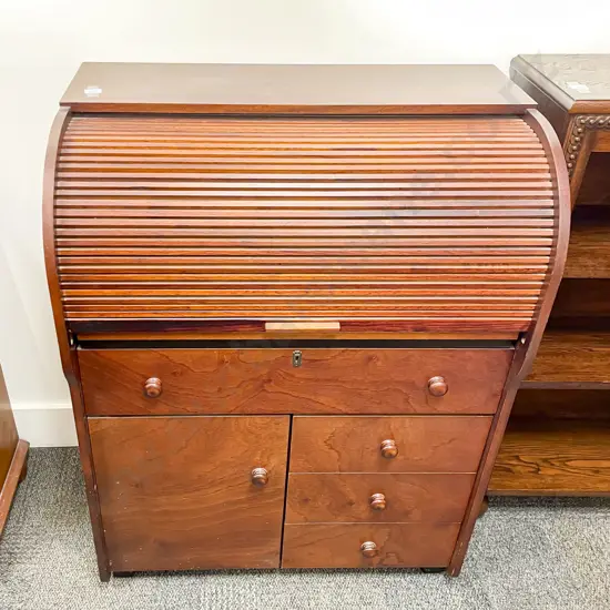 Repro Roll Top Writing Desk