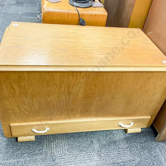 Oak Blanket Chest with Single Drawer to Base