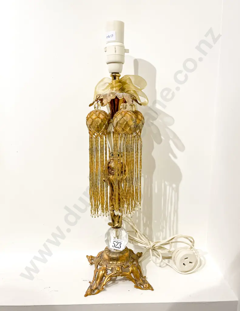Ornate Brass Table Lamp Image 1++