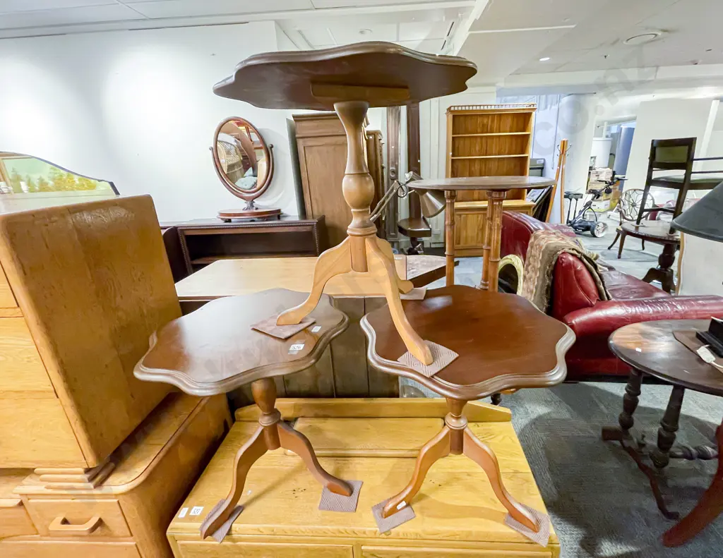 Set of Three Tripod Based Wine Tables Image 1++
