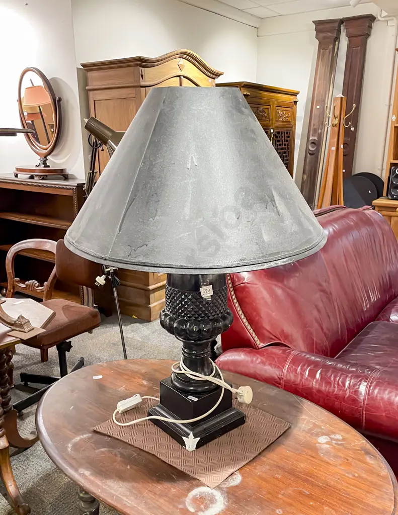 Ebonised Table Lamp Image 1++