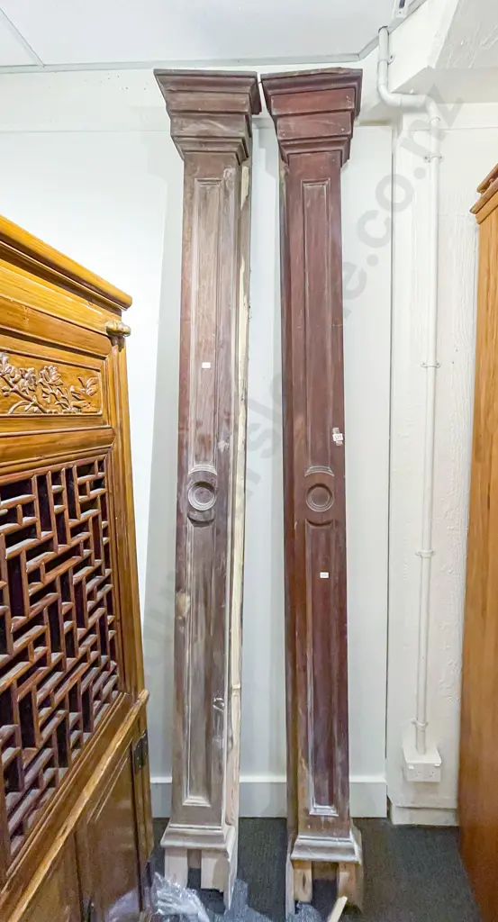 Pair of Antique Decorative Column Supports Image 1++