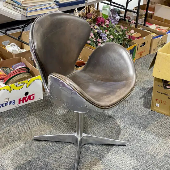 Boston Aero Aluminium Backed Swivel Chair