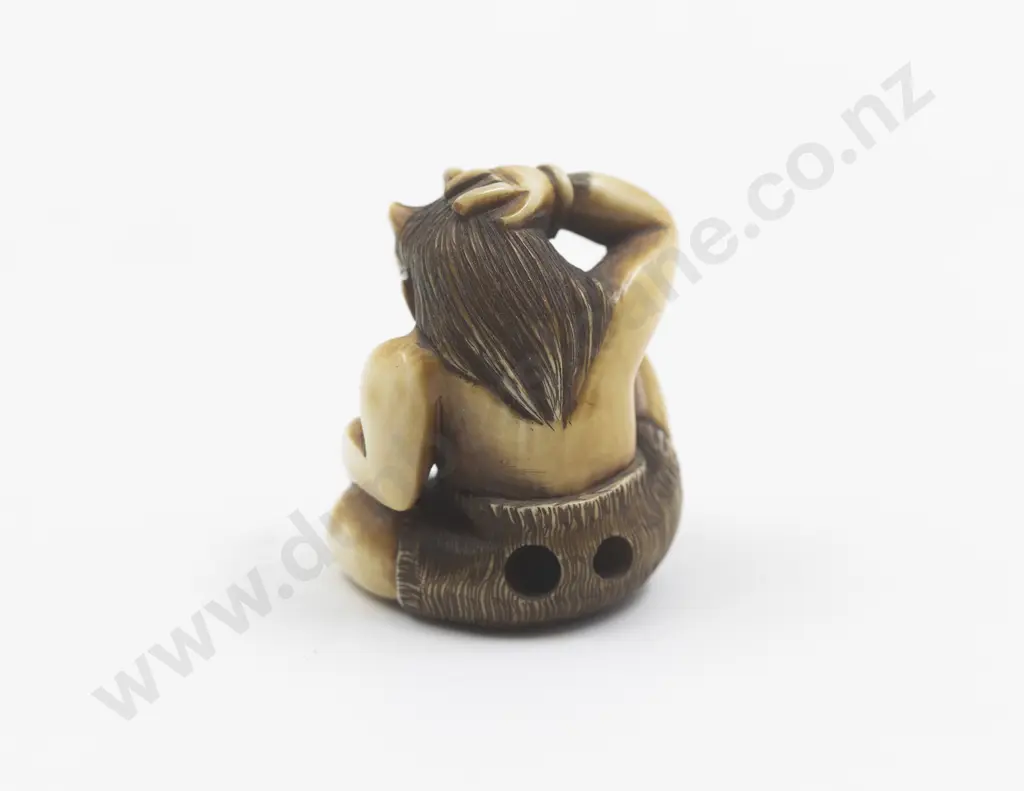 Japanese Ivory Netsuke Of an Oni Image 1++