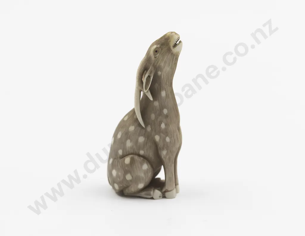 Japanese Ivory Netsuke Of A Goat Image 1++