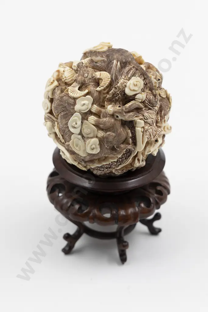 Carved Japanese Meiji Period Zodiac Okimono Image 1++