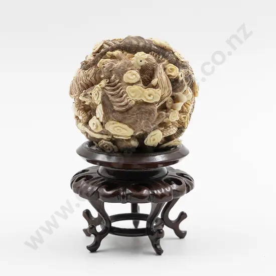 Carved Japanese Meiji Period Zodiac Okimono