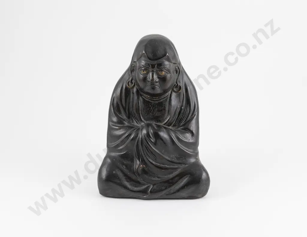 A Japanese Edo Period Bizen Figure of Daruma Image 1++