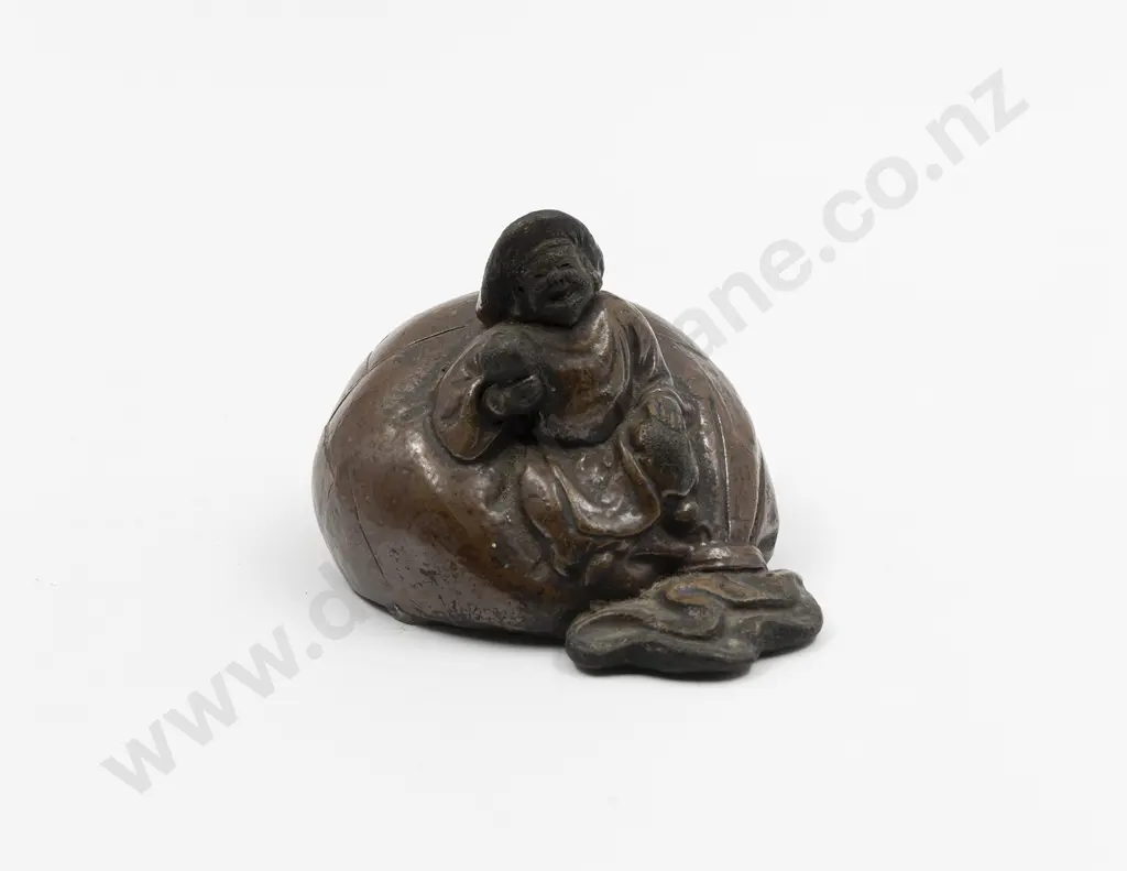 Japanese Edo Period Bizen Figure of Daikoku Image 1++