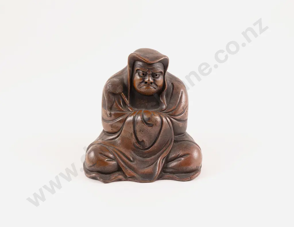 A Japanese Edo Period Bizen Figure of Daruma Image 1++