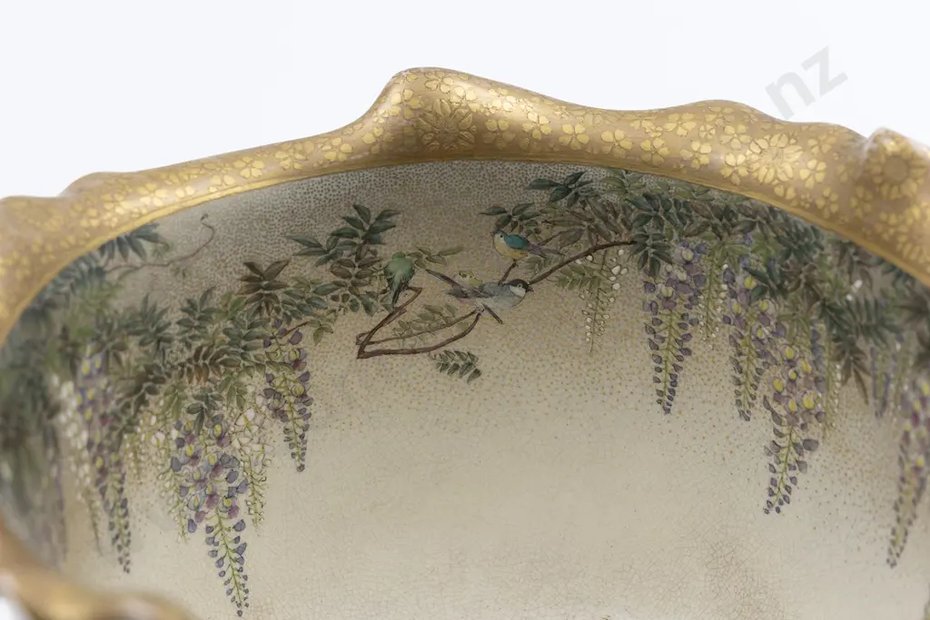 A Fine Meiji Period Satsuma Jardinière by Kinkozan Image 1++
