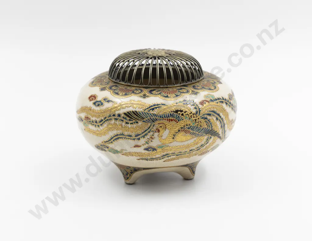 A Good Japanese Satsuma Meiji Period Koro by Sosho Image 1++