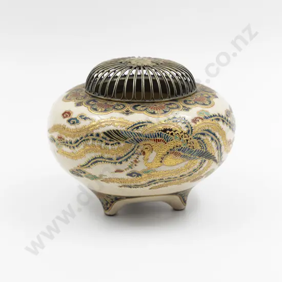 A Good Japanese Satsuma Meiji Period Koro by Sosho