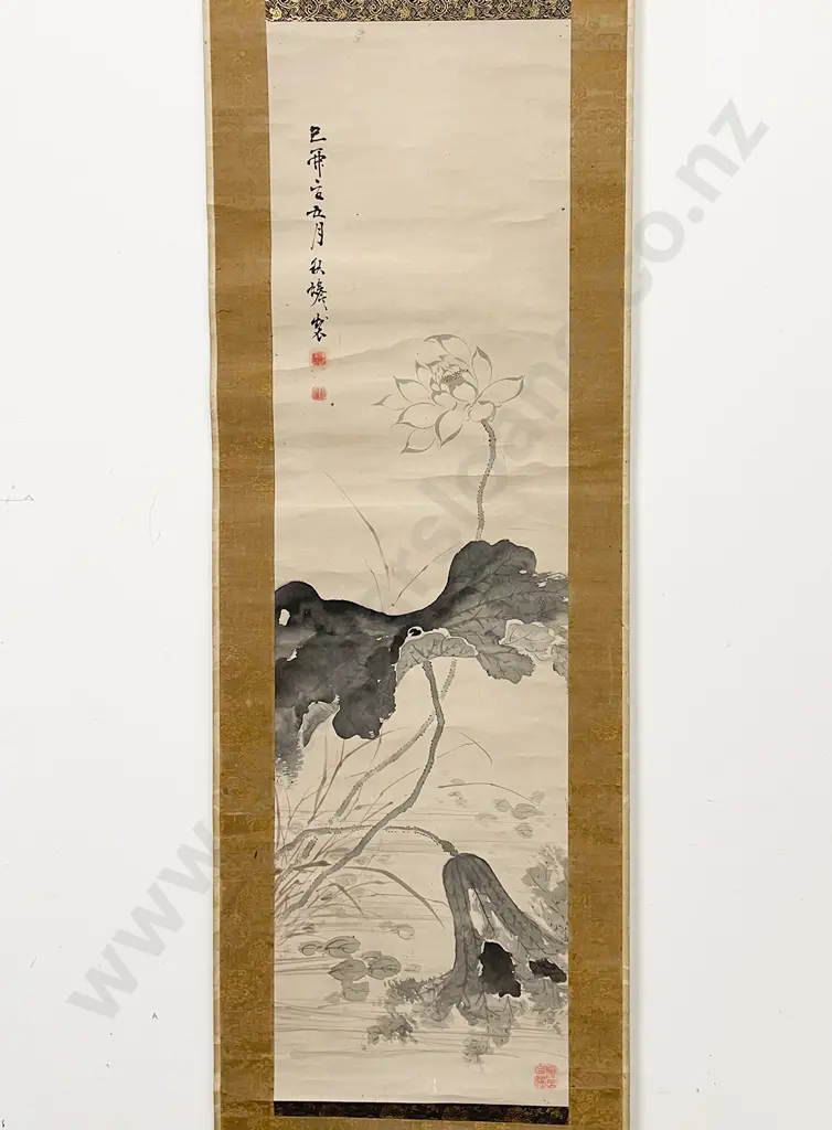 Two Japanese Meiji Period Scrolls Image 1++