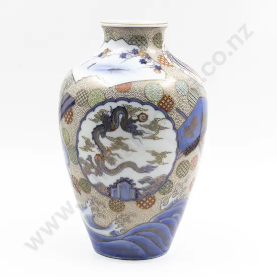 A Japanese Meiji Period Arita Porcelain Vase