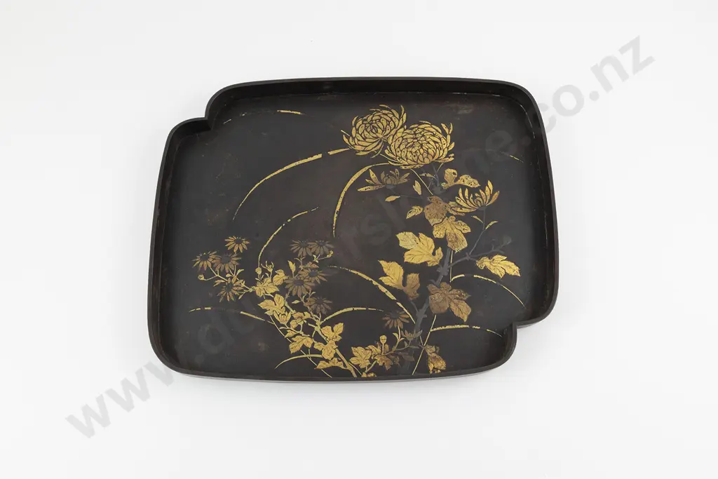 A Good Japanese Meiji Period Komai Cast Iron Tray Image 1++