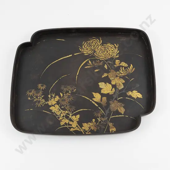 A Good Japanese Meiji Period Komai Cast Iron Tray
