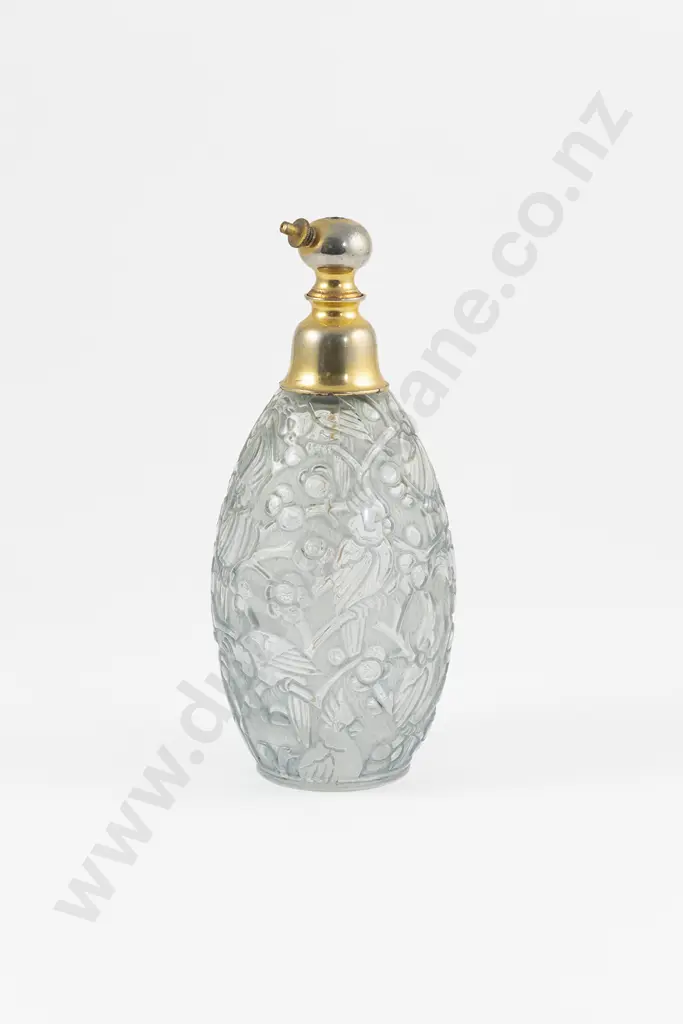 French Art Deco Opalescent Glass Perfume Atomizer Image 1++