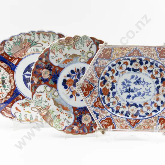 Three Japanese Meiji Period Imari Plates