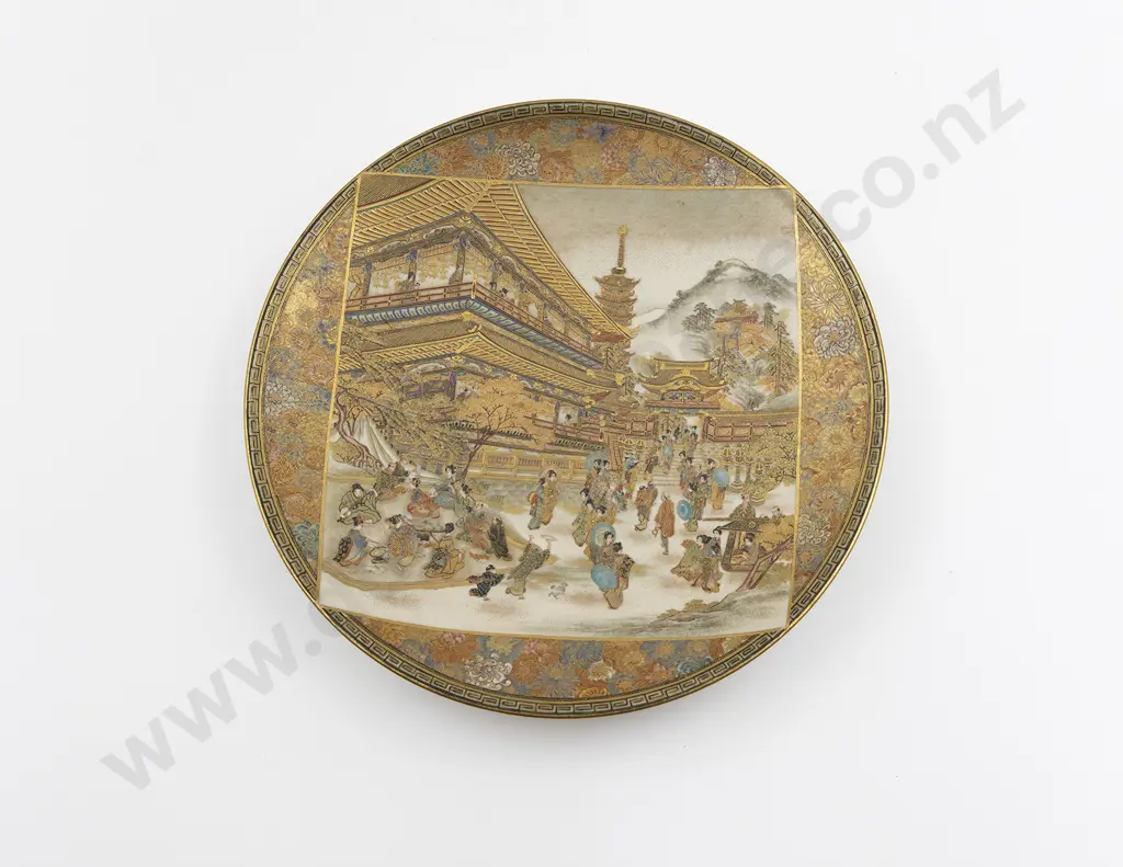 Japanese Meiji Period Plate by Hankinzan Image 1++