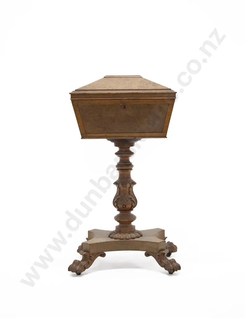 Victorian Pollard Oak Teapoy Image 1++