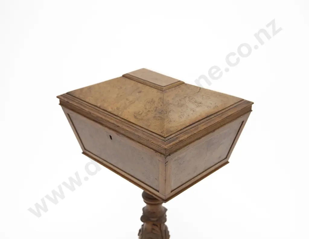 Victorian Pollard Oak Teapoy Image 1++