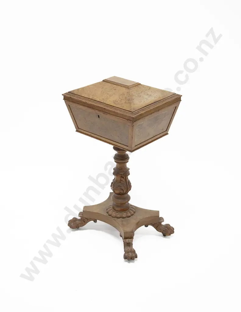 Victorian Pollard Oak Teapoy Image 1++