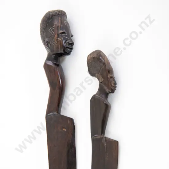 Two Ornamental African Carved Letter Openers