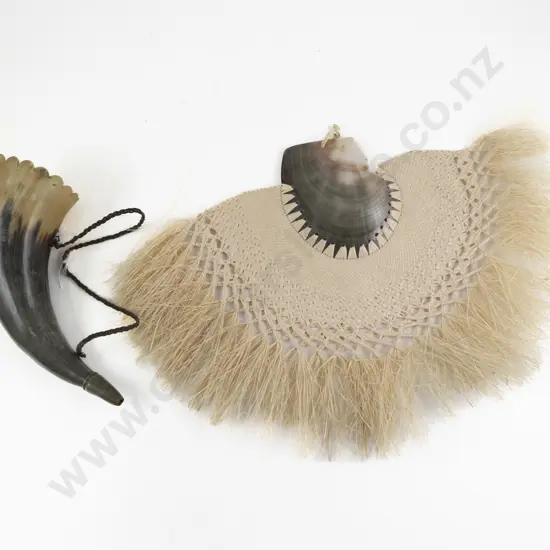 A Pacific Island Fan with A Horn