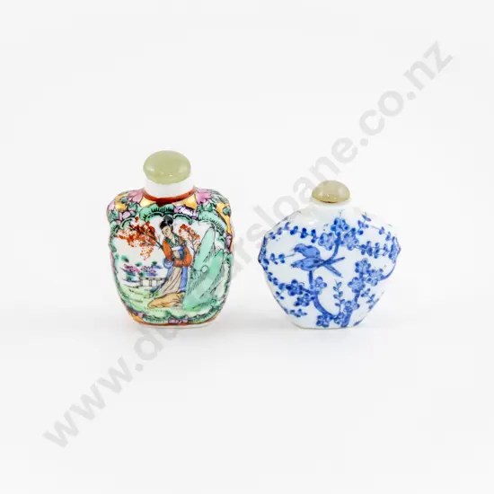 Two Chinese Porcelain Snuff Bottles