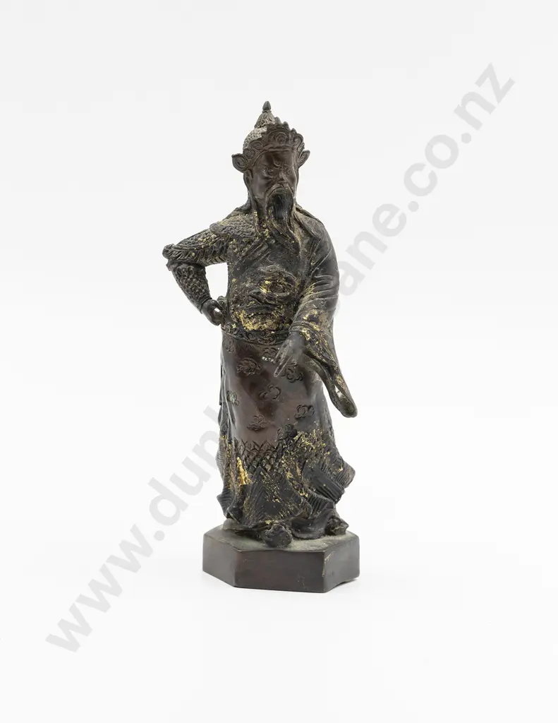 Chinese Qing Dynasty Bronze Figure of Guan Yu Image 1++