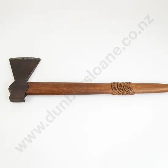 A Patiti With Carved Wood Handle And Trade Axe Head