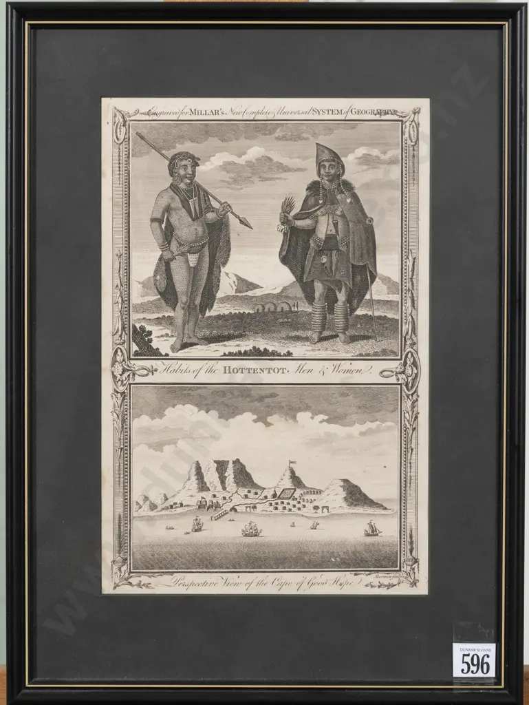 A Framed Engraving for Miller's New Complete Universal System of Geography Image 1++