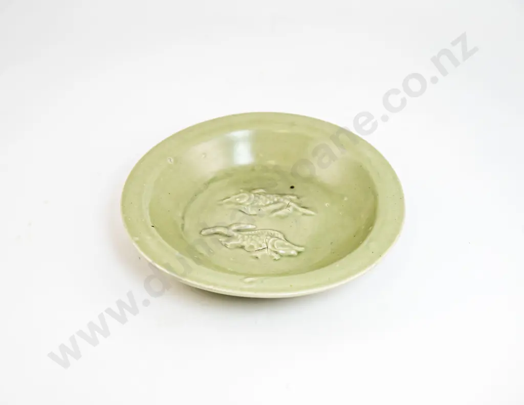 A Song Style Two Fish Celadon Plate Image 1++