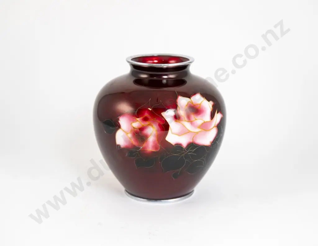 A Japanese Cloisonne Vase In The Manner Of Ando Jubei Image 1++