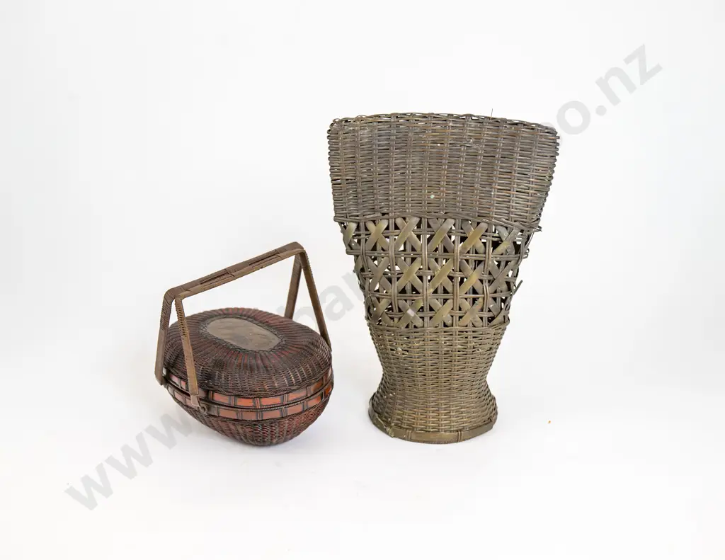 Two Japanese Meiji Period Metal Work Baskets Image 1++