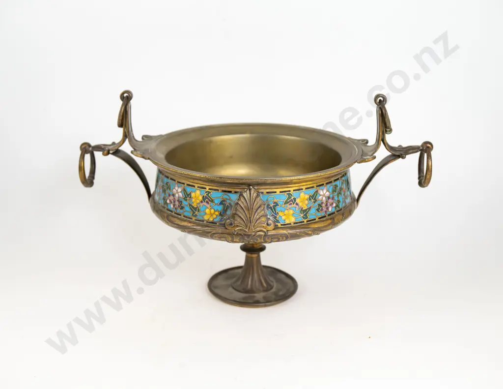 A Cloisonne And Brass Tazza Image 1++