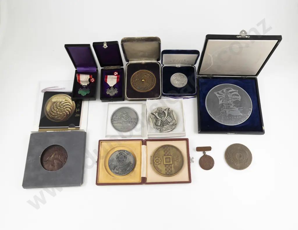 Ten Assorted Japanese Commemorative Pewter Image 1++