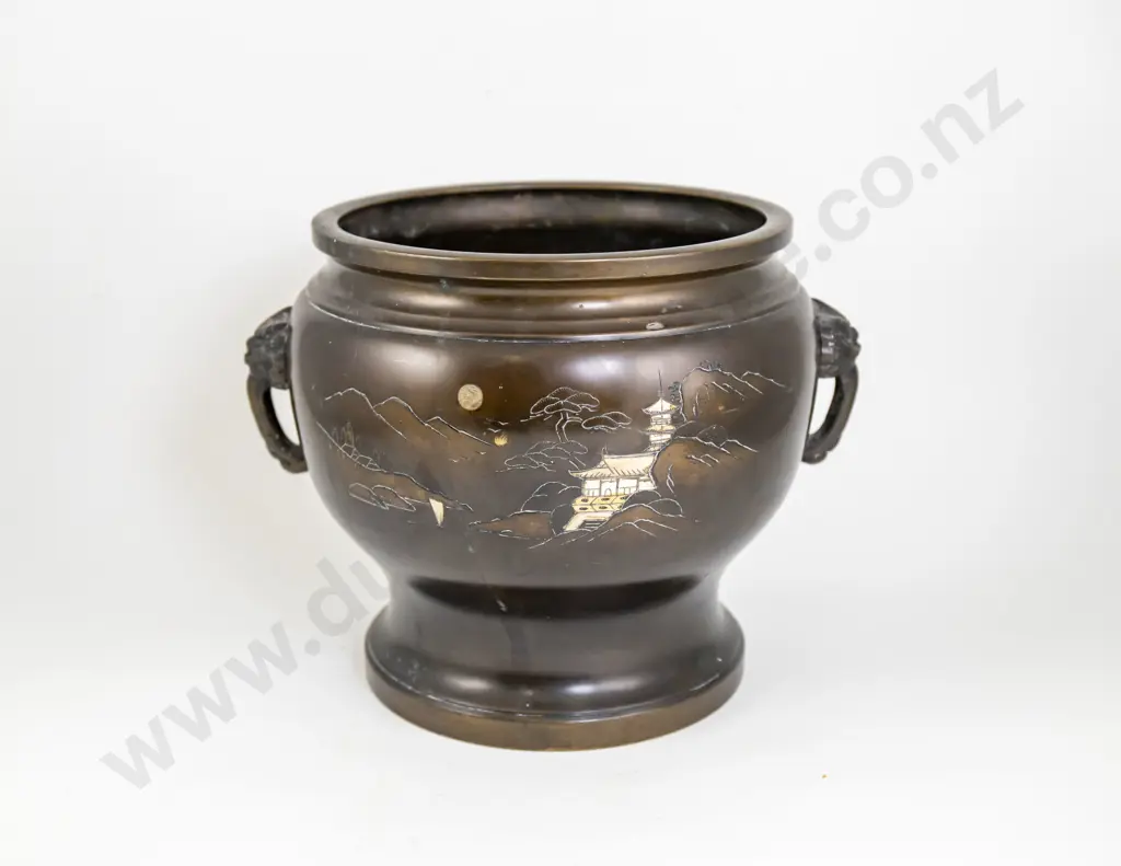 Chinese Bronze Jardinière Image 1++