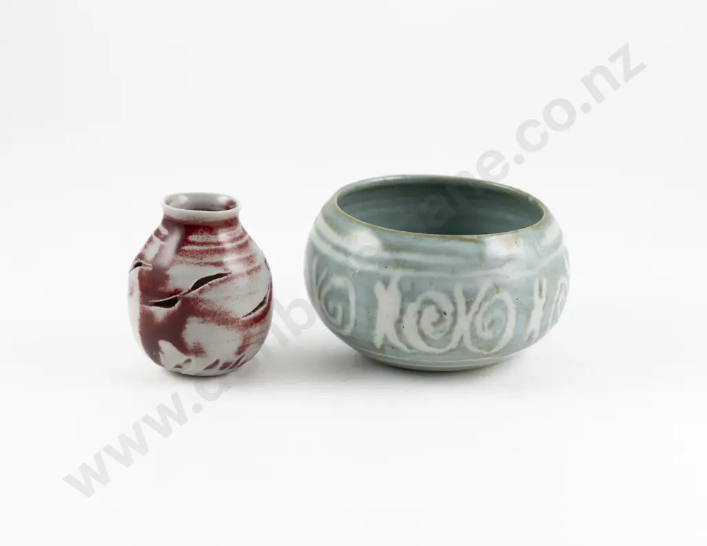 Pamela Annsouth Vase & Hanmer Pottery Bowl Image 1++