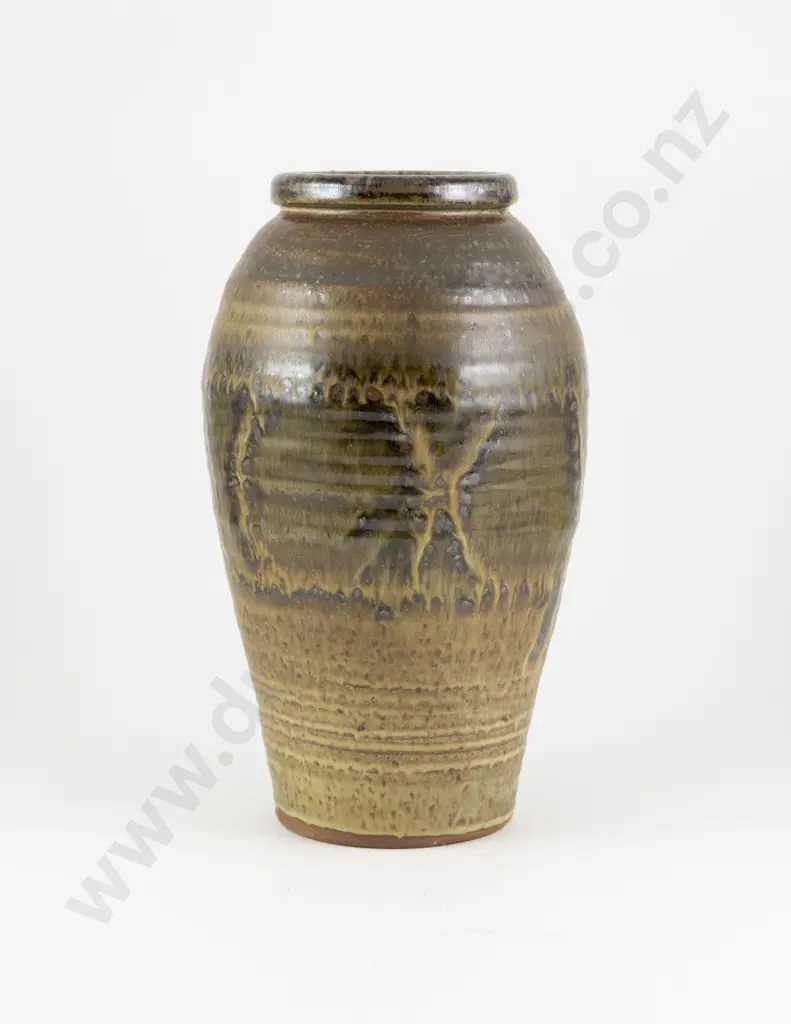 NZ Pottery Ovoid Vase Image 1++