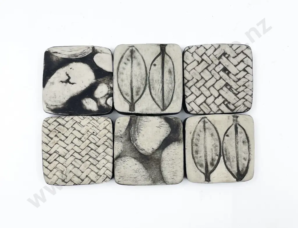 Jo Luping Six Small Porcelain Tiles Image 1++