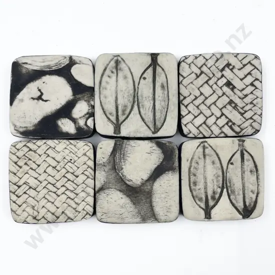Jo Luping Six Small Porcelain Tiles